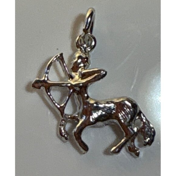 Sagittarius Archer Centaur Silver Pendant Charm Zodiac Jewelry Accessory - Picture 2 of 5